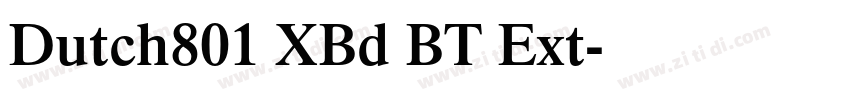 Dutch801 XBd BT Ext字体转换